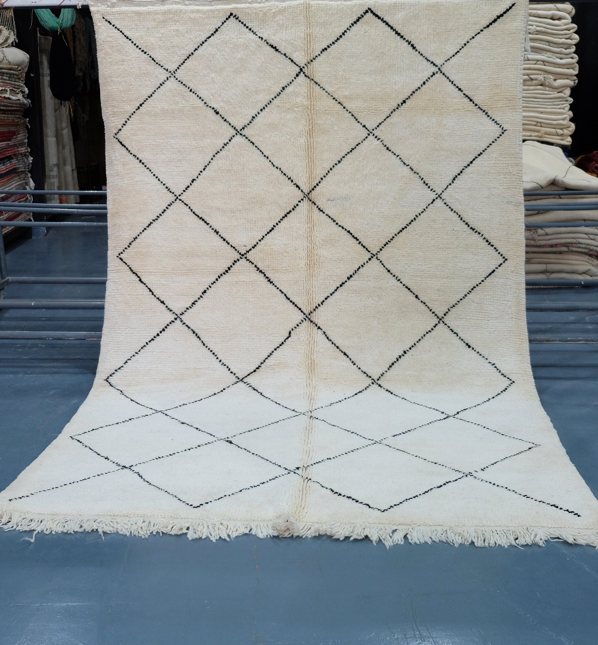 il_fullxfull.2433594275_7sa4-1.jpg Beni Ourain Rug 9.97 ft x 6.66 ft from Morocco - Image 1