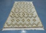 Vintage Geometric Beni ourain rug 10.17 ft x 4.19 ft - Image 9