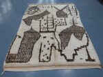 Handmade Geometric Azilal Rug 100% Wool 8.03 ft x 4.59 ft - Image 2