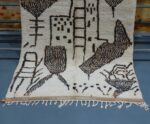 Handmade Geometric Azilal Rug 100% Wool 8.03 ft x 4.59 ft - Image 3