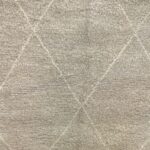 Brown Moroccan Beni ourain rug, 7.34 ft x 5.83 ft