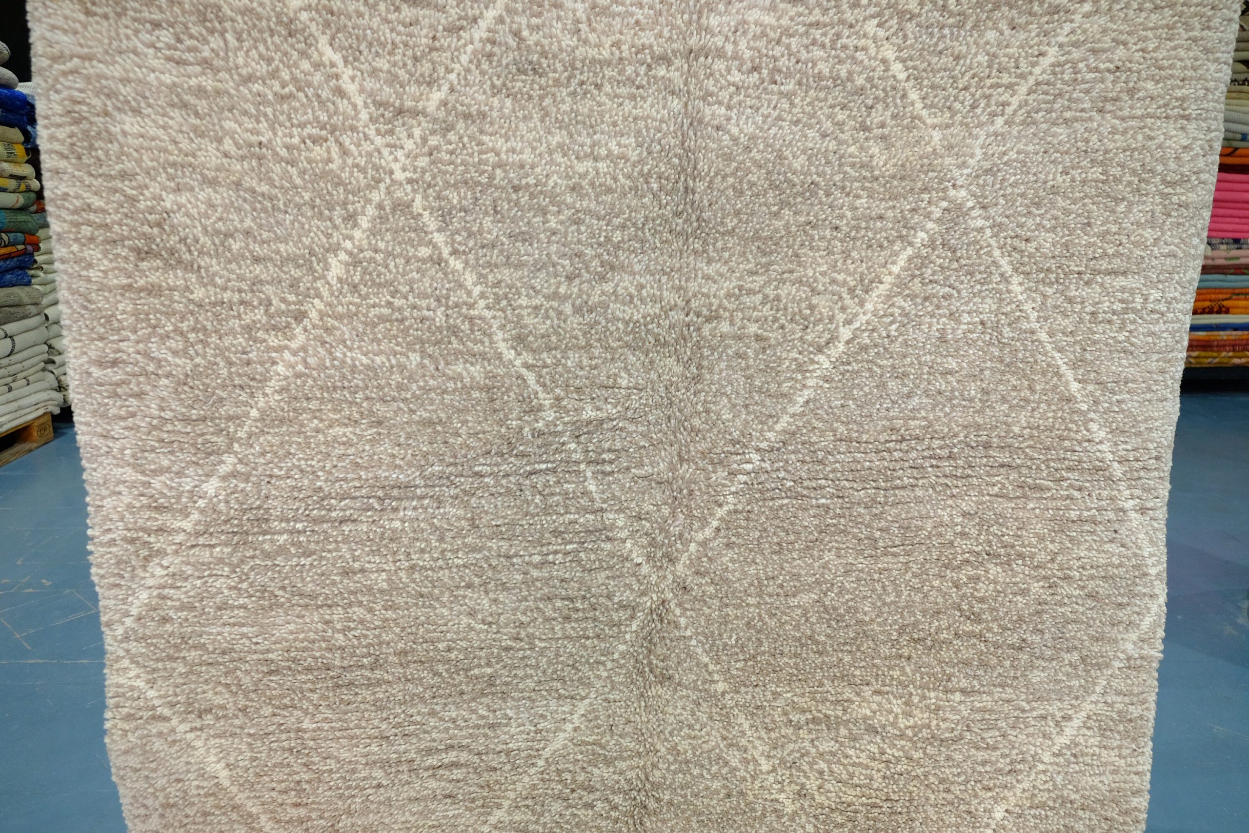 il_fullxfull.2473443097_loqe-scaled-2.jpg Brown Moroccan Beni ourain rug, 7.34 ft x 5.83 ft - Image 1