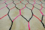 Colored beni Ourain rug, 8.26 ft x 5.15 ft , Art Deco Rug, Wool Moroccan rug, , Handmade Berber Rug, Geometric Berber Rug from Morocco - Image 4