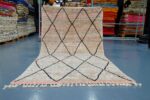 Artistique Beni Ourain rug 8.69 ft x 4.78 ft , Art Deco Rug, Wool Moroccan rug, Handmade Berber Rug from Morocco