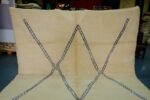 Handmade Beni Ourain Rug 12.30 ft x 10.40 ft White & Blue Rug - Image 9