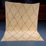 Handmade Beni ourain rug, 8.95 ft x 6.65 ft