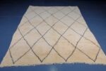 Handmade Beni ourain rug, 8.95 ft x 6.65 ft - Image 2