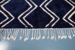 Blue Beni ourain rug 8.39 ft x 5.57 ft - Image 4