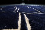 Blue Beni ourain rug 8.39 ft x 5.57 ft - Image 7