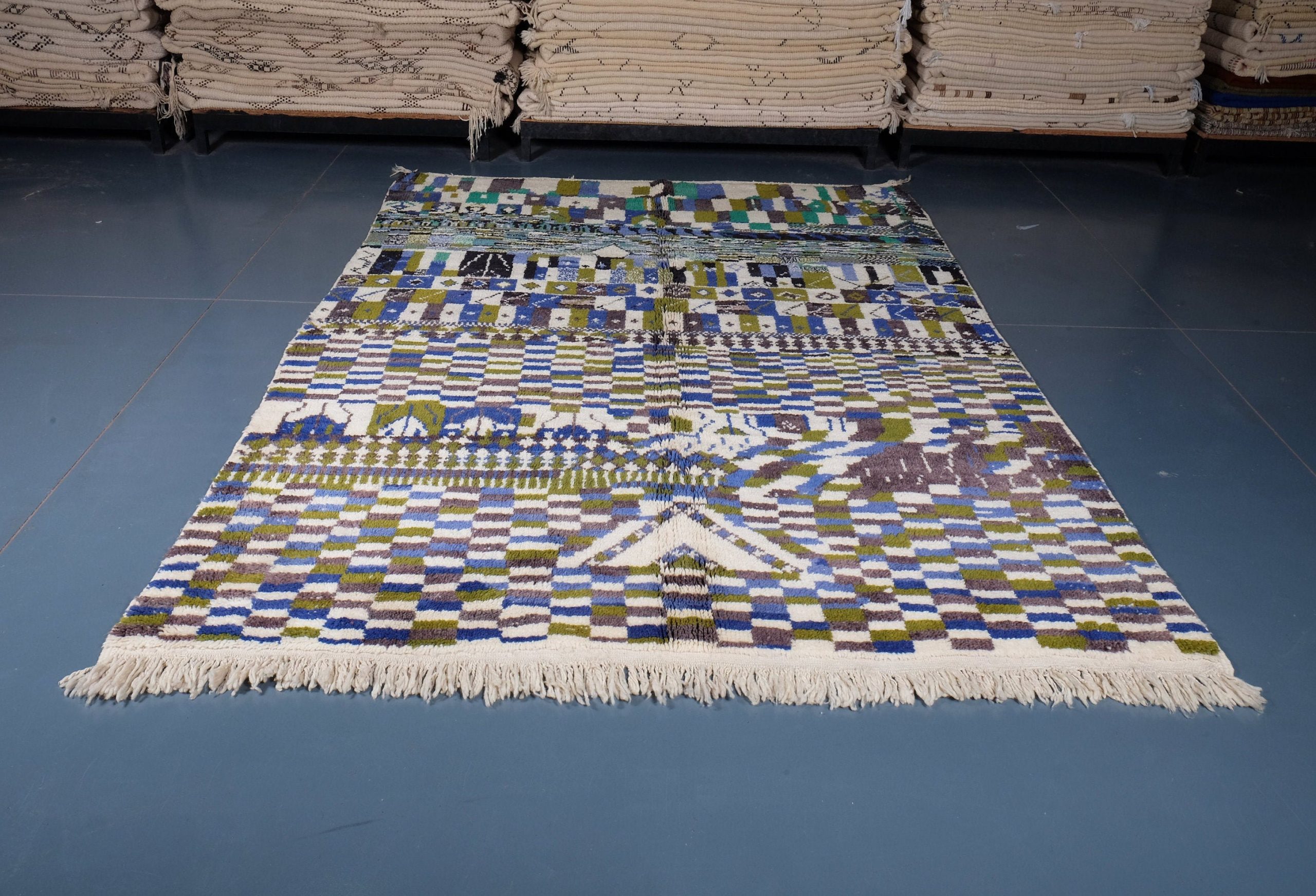 il_fullxfull.2790633196_sq0x-scaled-2.jpg Moroccan Azilal Rug 9.38 ft x 6.88 ft - Image 1