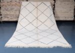Beni ourain Moroccan rug 9.97 ft x 6.66 ft White rug