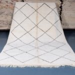 Beni ourain Moroccan rug 9.97 ft x 6.66 ft White rug