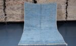 Blue Moroccan Azilal Rug 8.20 ft x 4.59 ft