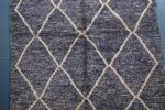Black Beni Ourain rug 7.80 ft x 4.79 ft - Image 5