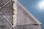 Black Geometric Beni ourain rug 8.36 ft x 4.82 ft - Image 9