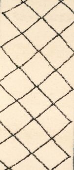 Moroccan Black and white rug runner - Image 3