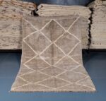 Brown Beni Ourain rug 8.10 ft x 4.98 ft - Image 2