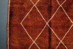 Brown Beni Ourain rug 7.74 ft x 4.98 ft - Image 5