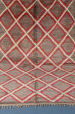 Gray Beni Ourain rug 8.07 ft x 4.69 ft - Image 4