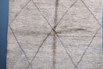 Beni ourain rug 7.54 ft x 5.08 ft  , Beniourain white Rug, Wool Moroccan rug, Handmade Berber Rug, Abstract Berber Rug from Morocco - Image 7
