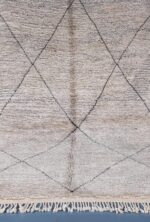 Beni ourain rug 7.54 ft x 5.08 ft  , Beniourain white Rug, Wool Moroccan rug, Handmade Berber Rug, Abstract Berber Rug from Morocco - Image 10