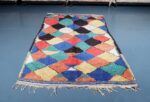 Colorful Moroccan Azilal Rug 7.87 ft x 4.85 ft