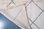 Beni ourain Moroccan rug 9.97 ft x 6.66 ft White rug - Image 9