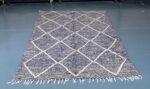 Black Beni Ourain rug 7.80 ft x 4.79 ft