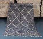 Black Beni Ourain rug 7.80 ft x 4.79 ft - Image 2