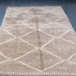 Brown Beni Ourain rug 8.10 ft x 4.98 ft