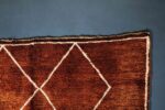 Brown Beni Ourain rug 7.74 ft x 4.98 ft - Image 8
