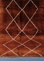 Brown Beni Ourain rug 7.74 ft x 4.98 ft - Image 10