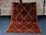 Brown Beni Ourain rug 7.74 ft x 4.98 ft - Image 2