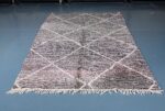 Black Beni ourain rug 7.97 ft x 5.38 ft