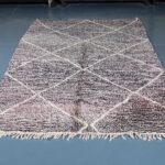Black Beni ourain rug 7.97 ft x 5.38 ft