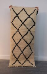 Small Moroccan Beni ourain Rug 4.9 ft x 2 ft - Image 4