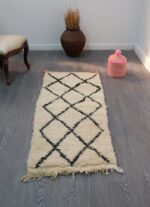 Small Moroccan Beni ourain Rug 4.9 ft x 2 ft