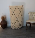 Small Moroccan Rug - Moroccan Beni Ourain Rug 2.95ft x 1.95ft - Image 3