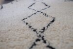 Small Moroccan Beni ourain Rug 3.6ft x 1.9 Wool Rug - Image 6