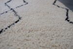 Small Moroccan Beni ourain Rug 3.6ft x 1.9 Wool Rug - Image 5