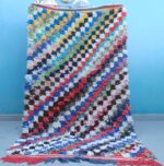 Handmade Kilim Boucherouite rug, 7 ft x 4 ft
