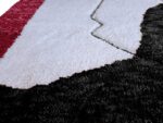 Art deco rugs | Red Custom Moroccan Rug - Image 5