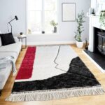 Art deco rugs | Red Custom Moroccan Rug - Image 2