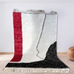 Art deco rugs | Red Custom Moroccan Rug