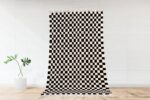 Handmade Berber rug - Checkered rug